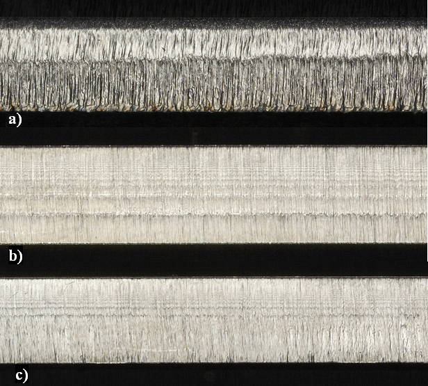 Figure 5 Edge sections for 6mm material