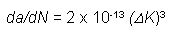 Comparison of fatigue of girth-welds in full-scale pipes and small-scale strip specimens - equation 8