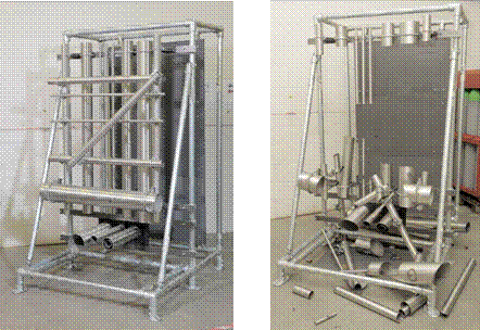 Figure 5 Cutting demonstrator (left) before cutting; (right) after cutting.