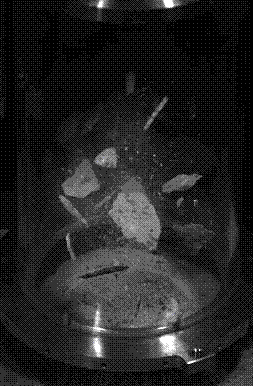 Figure 6 Still image from high speed video of the laser scabbling process.