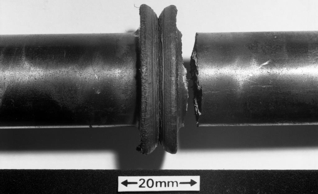 Figure 7a Crack location in an as-welded specimen after fatigue testing