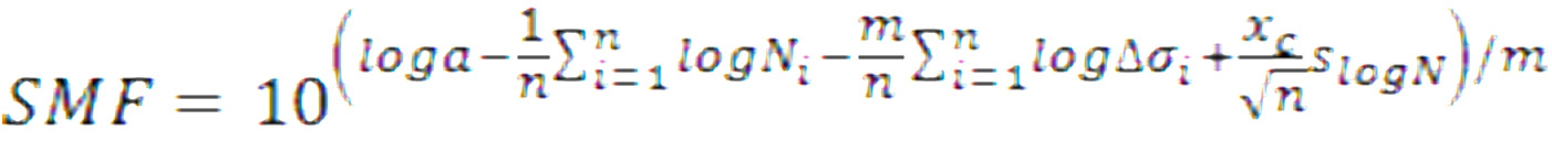 Statistical analysis of fatigue test data - Equation 9