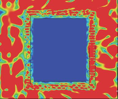 Cross section of microwave field distribution.