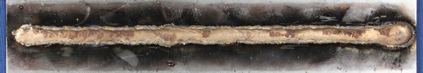 Figure 2: CuSi3 brazed galvanized DP600 butt joint