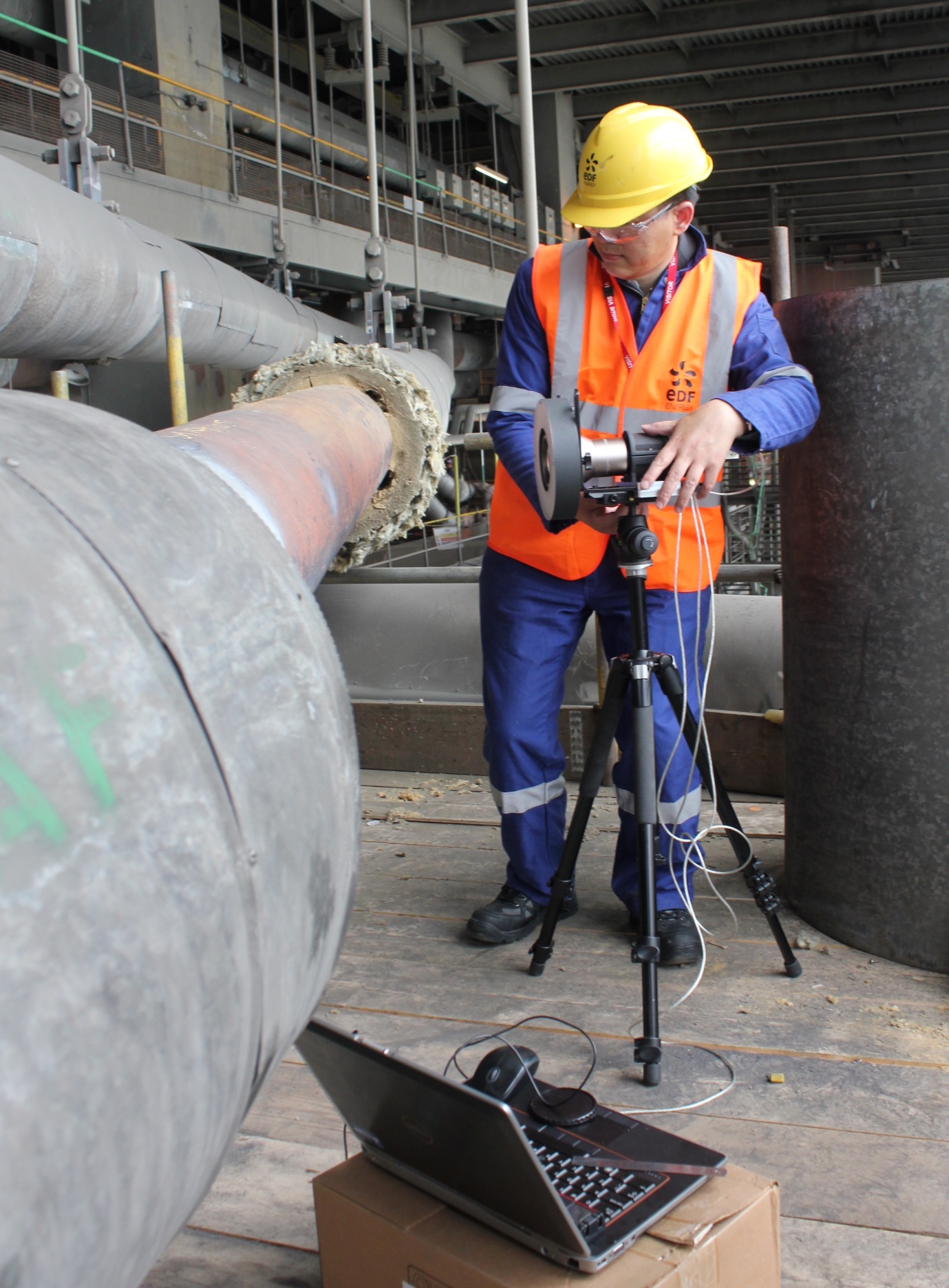 CreepImage - Optically inspecting for creep damage in a power plant steam pipe