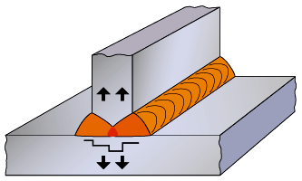 Fig. 1. Lamellar tearing in T butt weld