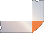 b) Corner joint fillet weld