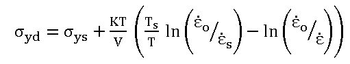 Equation 2 - What is the effect of elevated ('dynamic') loading rate on tensile properties in steel?