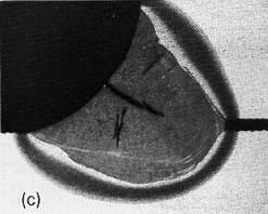 c) caused by high restraint and root gap