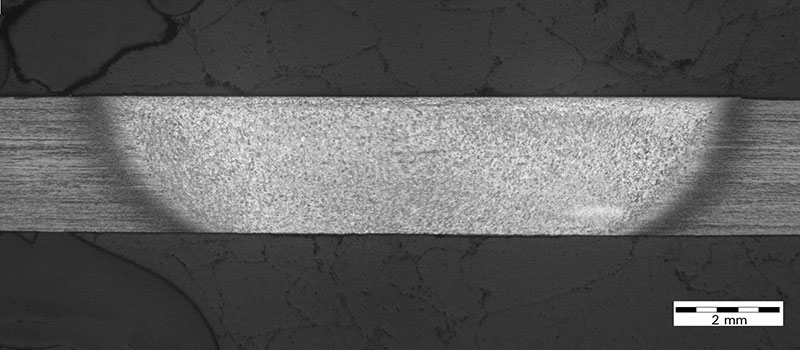 Figure 2: Ti-6Al-4V flat plate FSW - Macro