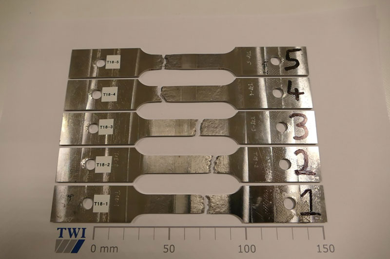 Figure 5: Cast Ti-6Al-4V Alloy FSW - Tensile tests