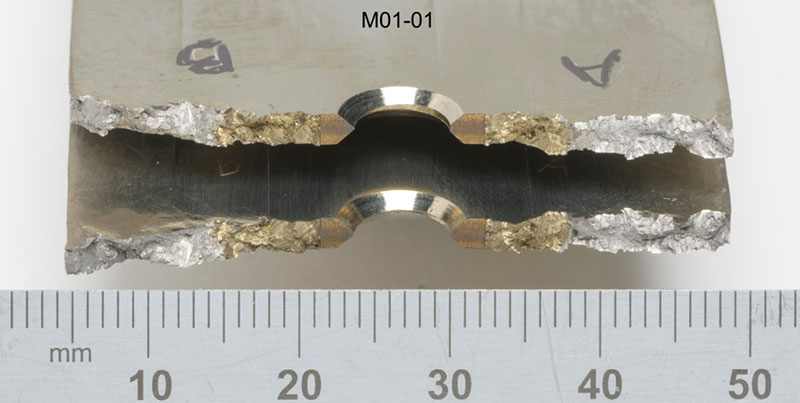 Figure 6: Cast Ti-6Al-4V Alloy FSW - Fracture toughness testing