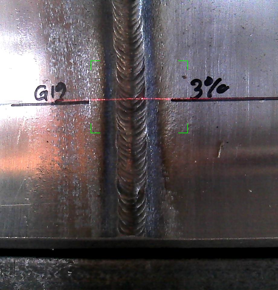 Photograph of a girth weld root bead taken using WiKi-SCAN at the measurement location