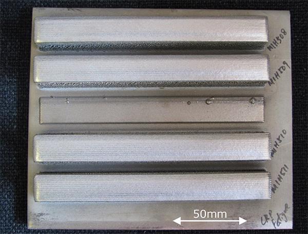 Fig. 1 Test samples produced using HEI parameters