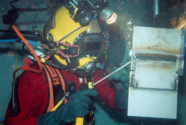 Underwater welding at TWI North