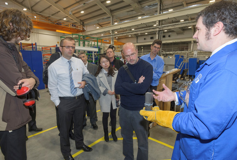 Bertrand Flipo discusses linear friction welding in the new engineering laboratory