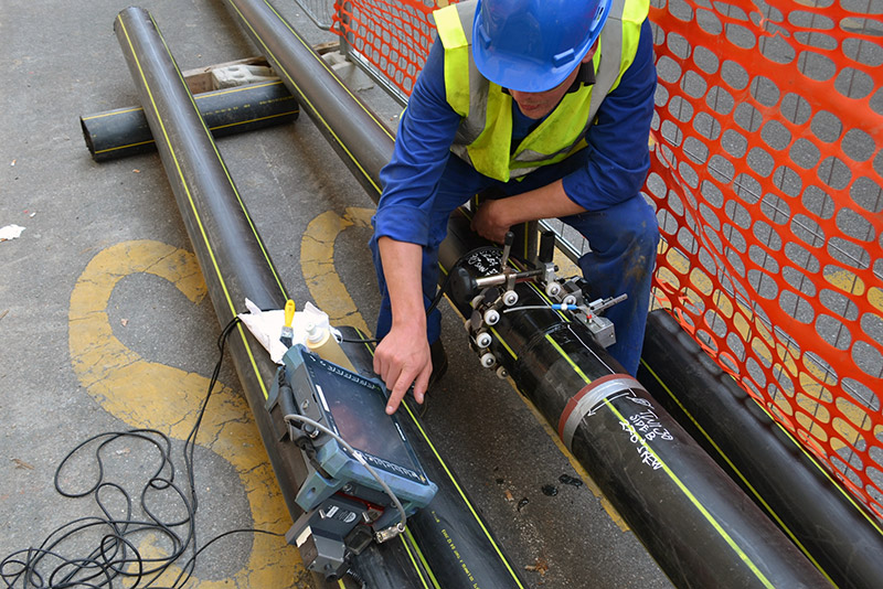 PolyTest onsite inspection of a butt fusion joint