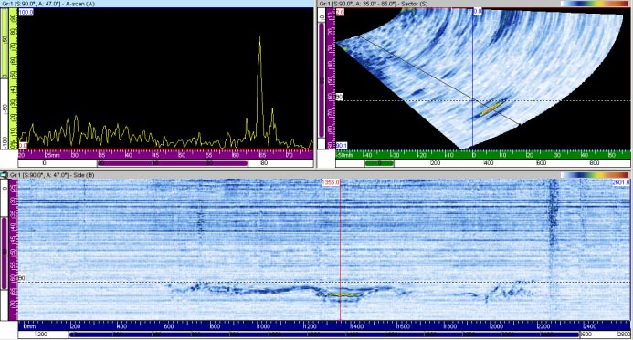 Phased Array scan data