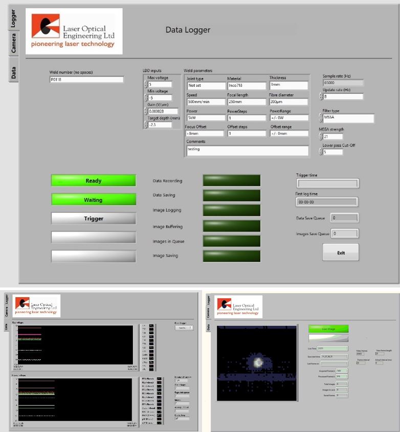 Screenshots of LOE monitoring system developments