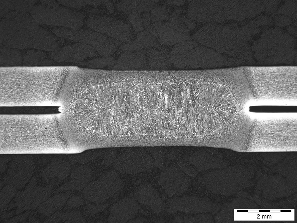 Examples of spot weld macro sections and the decision made using the newly developed algorithm on specimens made with identical welding parameters;Good 2-5-23.