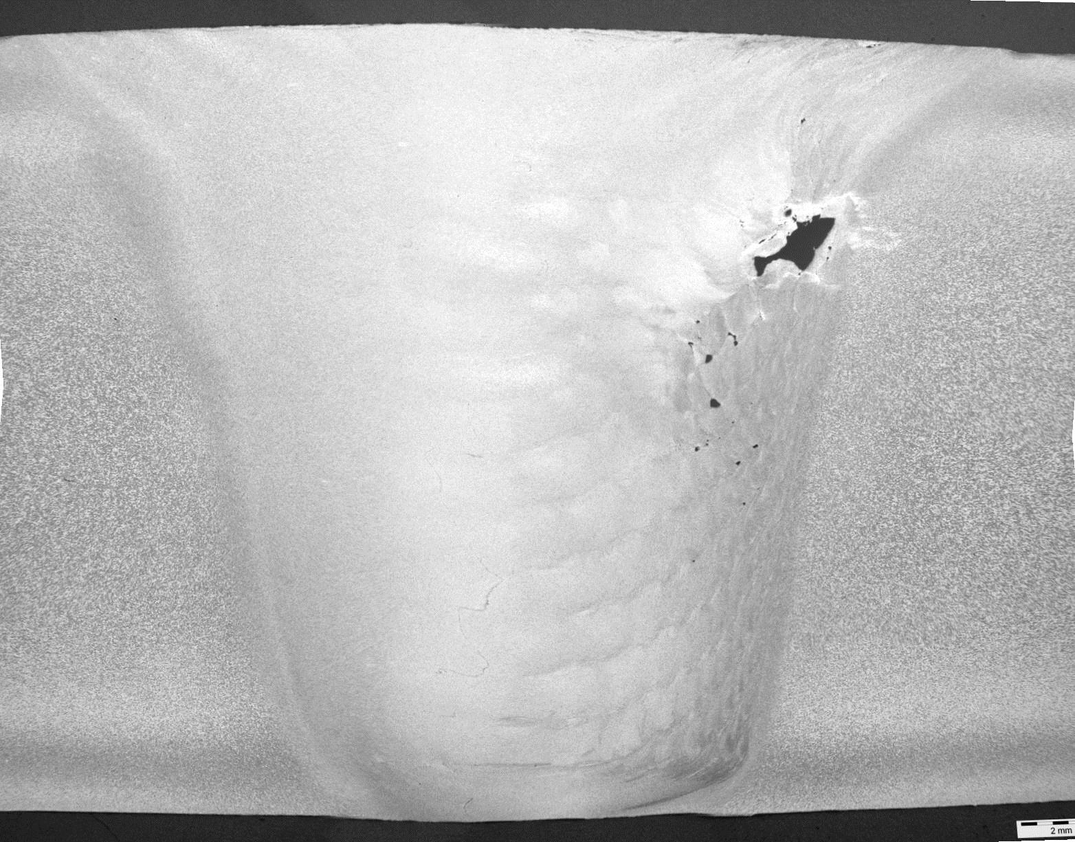 Friction stir weld with defects.