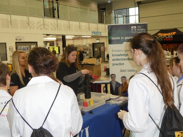 Welding with chocolate at STEM event