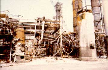  Site of Union Oil amine absorber tower failure