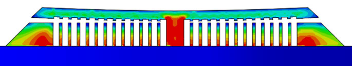 Figure 2. Image of residual stress after cutting