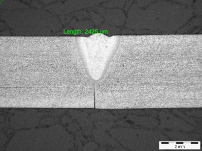 Figure 2:1. Titanium EB weld