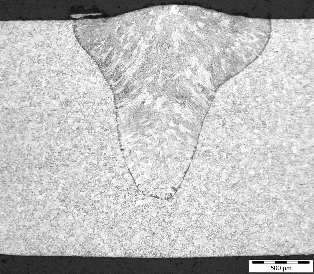 Figure 2:3. 347 stainless steel EB weld