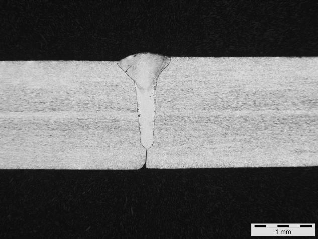 Figure 2:4. 347 stainless steel CW fibre laser butt weld