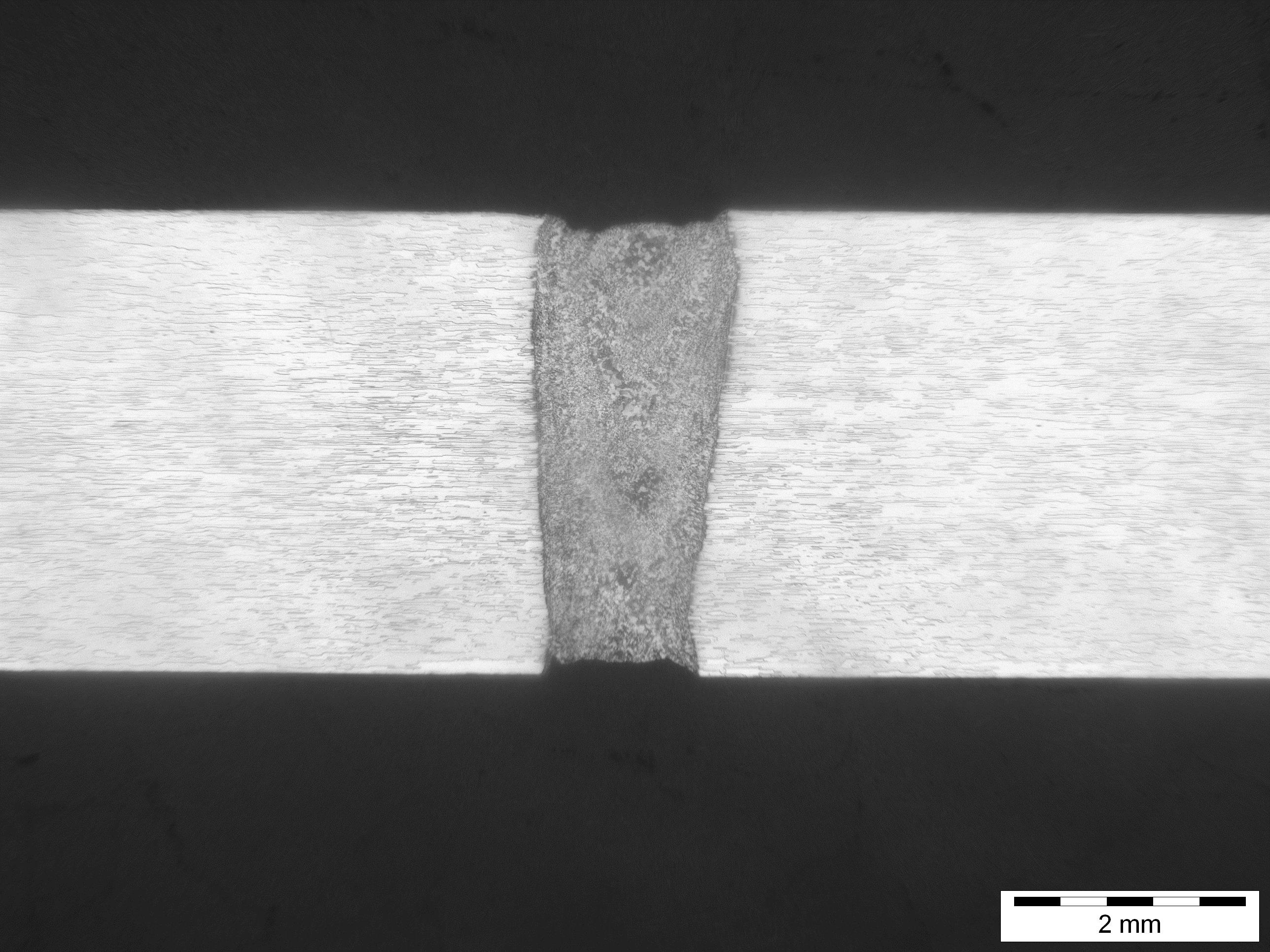 Figure 6b Transverse metallographic sections cut through EBW sample AA2060 alloy T8 condition