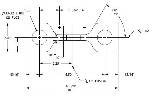 Fig. 8 High speed tensile impact test specimen geometry, as defined in ASTM f2634